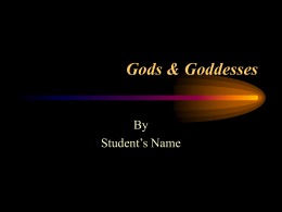 Gods & Goddesses - Los Angeles Unified School District