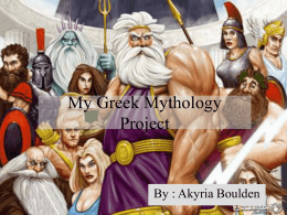 My Greek Mythology Project