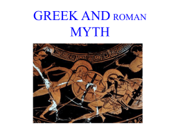 Greek and Roman Myth Lecture