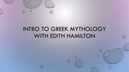 Intro To Greek Mythology With Edith Hamilton