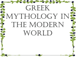 Greek Mythology in the Modern World