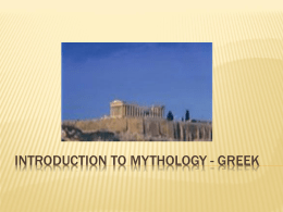INTRODUCTION TO MYTHOLOGY
