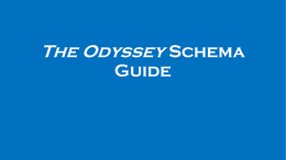 The Odyssey Schema Guide - Ms. Chapman`s Class (Pre-AP)