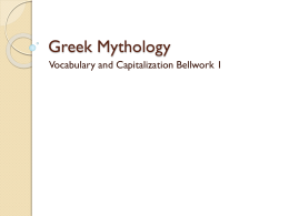 Greek Mythology - Moore Public Schools