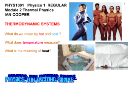 Thermodynamic Systems