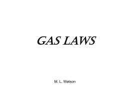 Gas Laws - Coming Soon