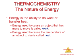 Binnie thermochemistry