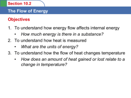 Chapter 10: The Flow of Energy