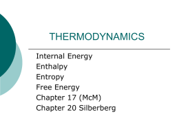 thermodynamics - CHM152-SP10