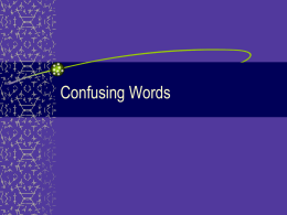 05. Easily confused words