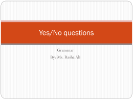 Yes/No questions