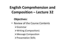Lecture 32 Reviewx