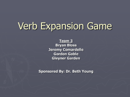 Verb Expansion Game - UCF Computer Science