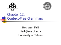 Context-free Grammars