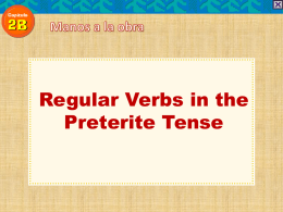 Spelling Changes in the Preterite