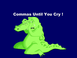 Commas - HCC Learning Web