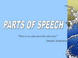 (Actually, articles are adjectives and not a different part of speech