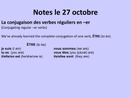 Notes le 27 octobre