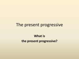The present progressive powerpoint October 29