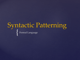 Syntactic Patterning - Unit3englishlanguageAOS2