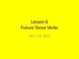Lesson 6 - Mrs. Sellers