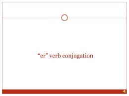 *er* verb conjugation