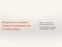 Blueprints or conduits? Using an automated tool for text analysis