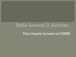 Style Lesson 3: Actions