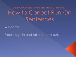 How to Correct Run-On Sentences