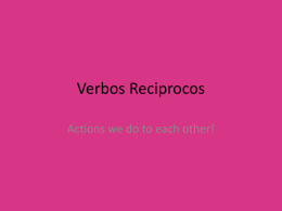 Verbos Reciprocos - Spanish