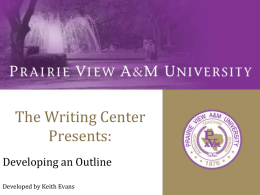 Outlines - Prairie View A&M University