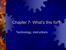Chapter 7- What`s this for?