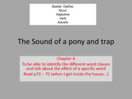 The Sound of a pony and trap