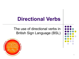 Directional Verbs - Deaf Solutions 3