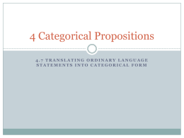 4 Categorical Propositions
