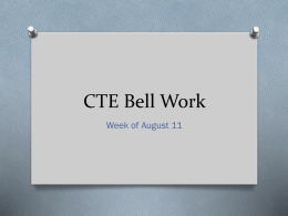 CTE Bell Work - rcschools.net