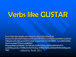 Verbs like GUSTAR