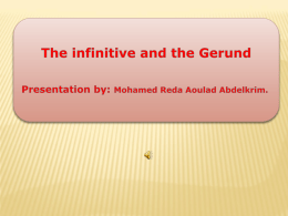 Infinitive or Gerund - IMPROVE YOUR ENGLISH