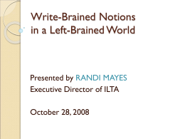 Write-Brained Notions in a Left