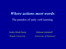 Where actions meet words: - College of Liberal Arts