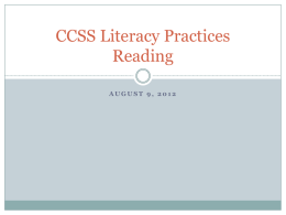 CCSS Close Reading and IVF Summaries