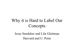 Why it is Hard to Label Our Concepts