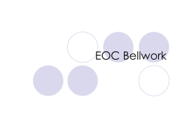 EOC Bellwork - Riverdale High School
