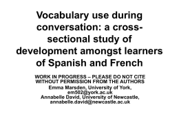 Vocabulary use during conversation: a cross