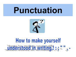 Punctuation - Teaching English Today