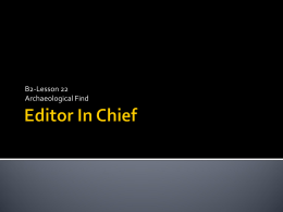 Editor In Chief - Cone's Chronicle