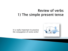Review of verbs
