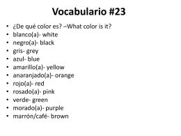 Vocabulario #23
