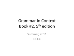 Grammar In Context Book #2, 5th edition