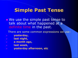 Simple Past Tense